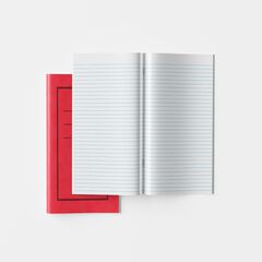 6.5''x 4'' Exercise Book 8mm Ruled Red 64pg 50pk Red hi-res